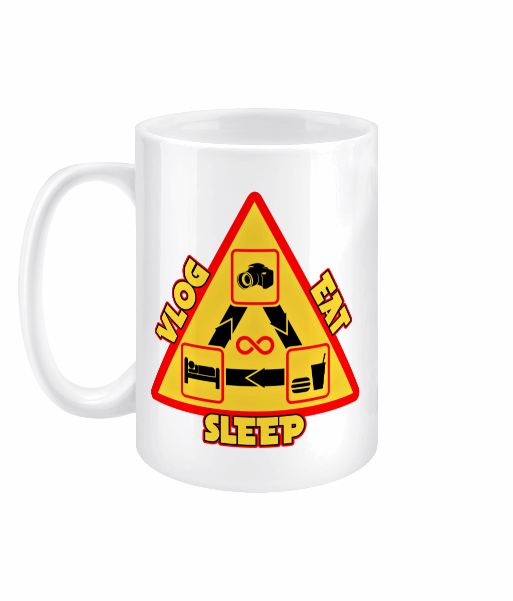 eat sleep vlog 15oz Mug - Novelt-ies