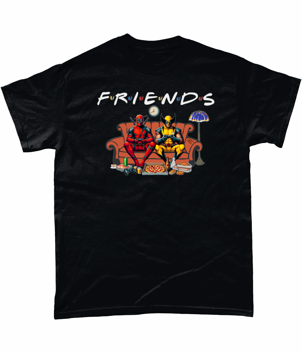 Deadpool & Wolverine Friends Gildan Heavy Cotton T-Shirt