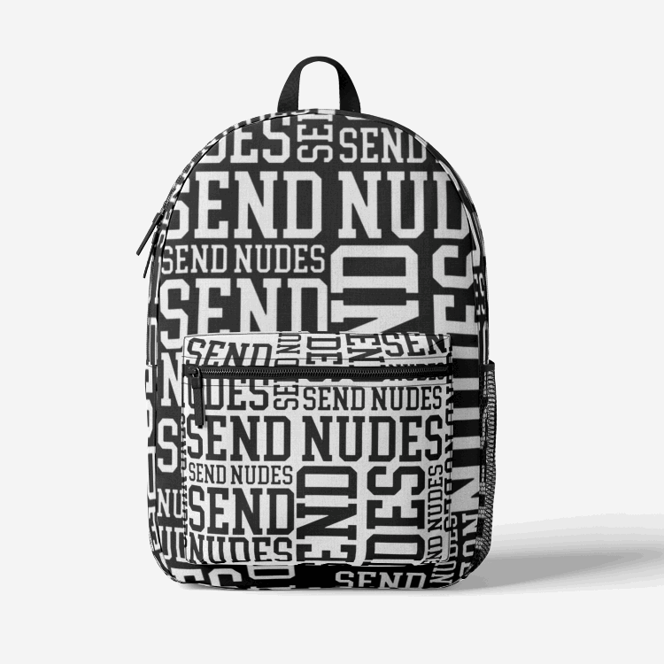 Send Nudes Retro Colorful Print Trendy Backpack - Novelt-ies