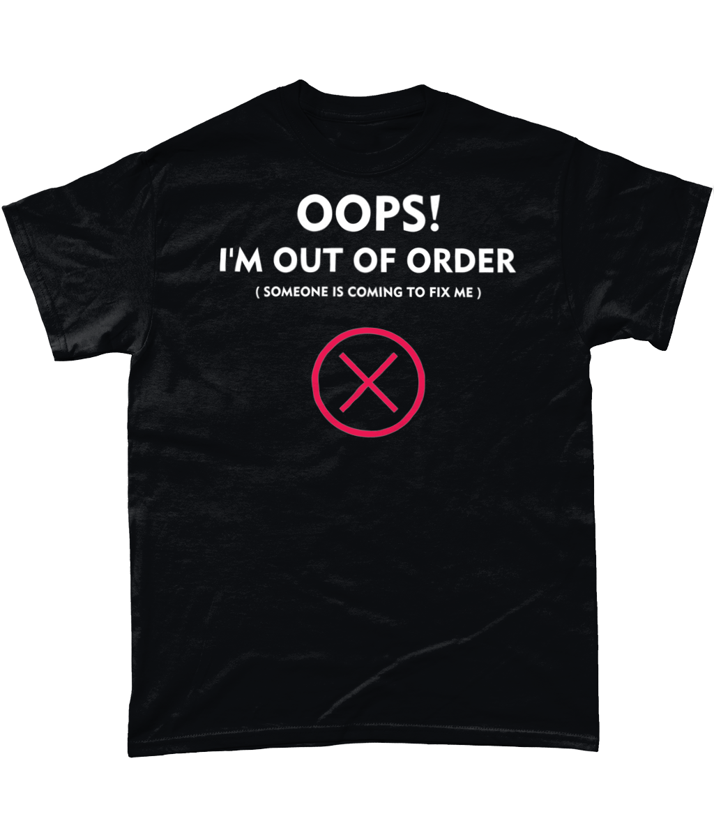 out of order t-shirt S-5XL