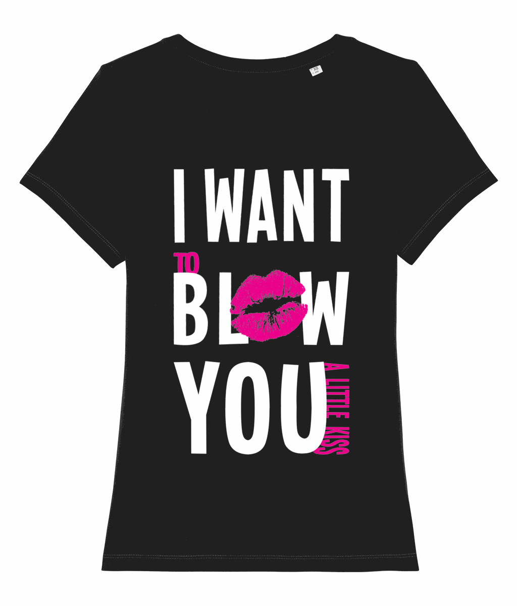 Miss Penny, Women's fitted  blow you a kiss Tee - Novelt-ies
