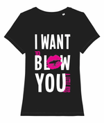 Load image into Gallery viewer, Miss Penny, Women&#39;s fitted  blow you a kiss Tee - Novelt-ies
