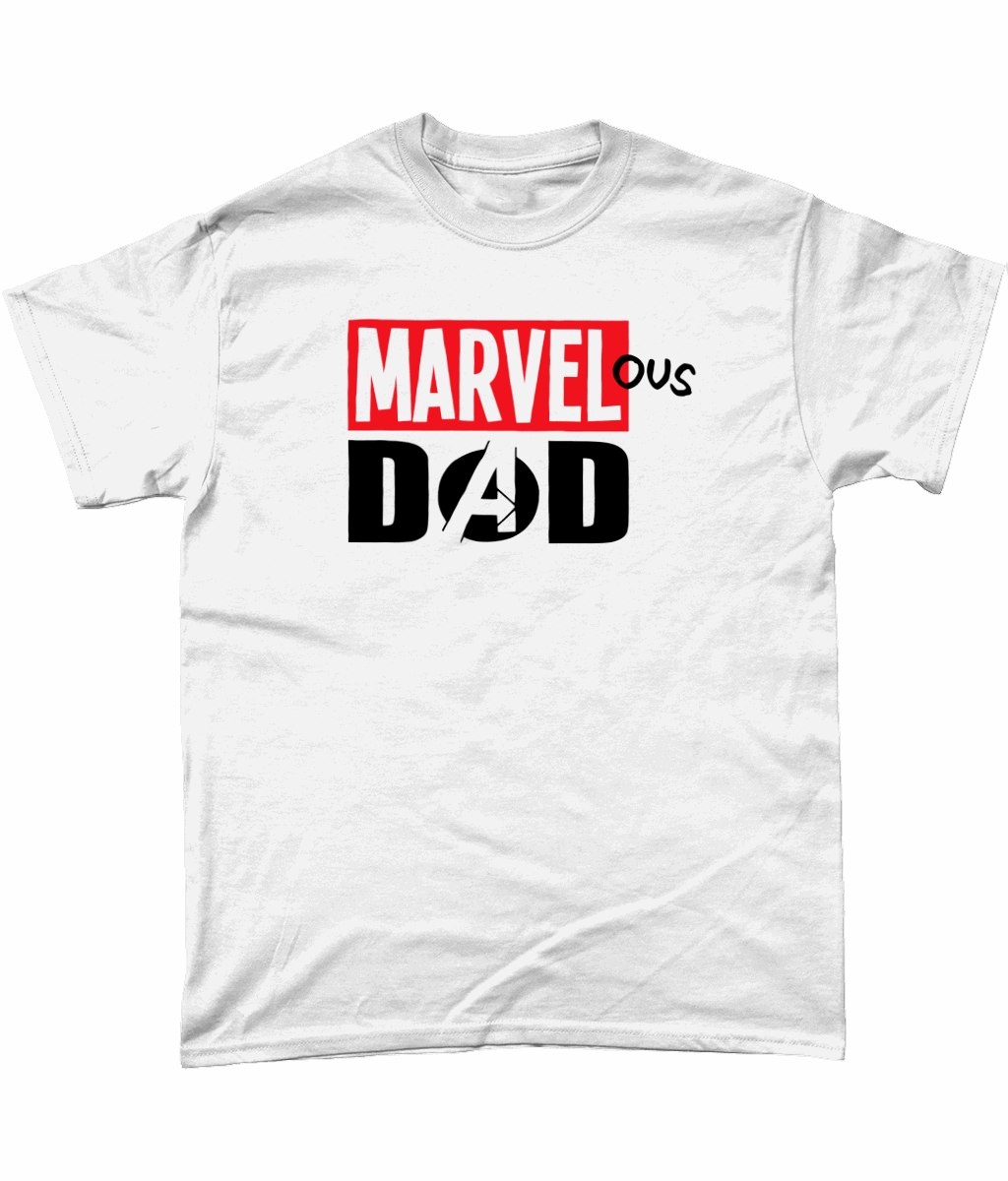 Marvel-ous Dad: White T-Shirt - Novelt-ies