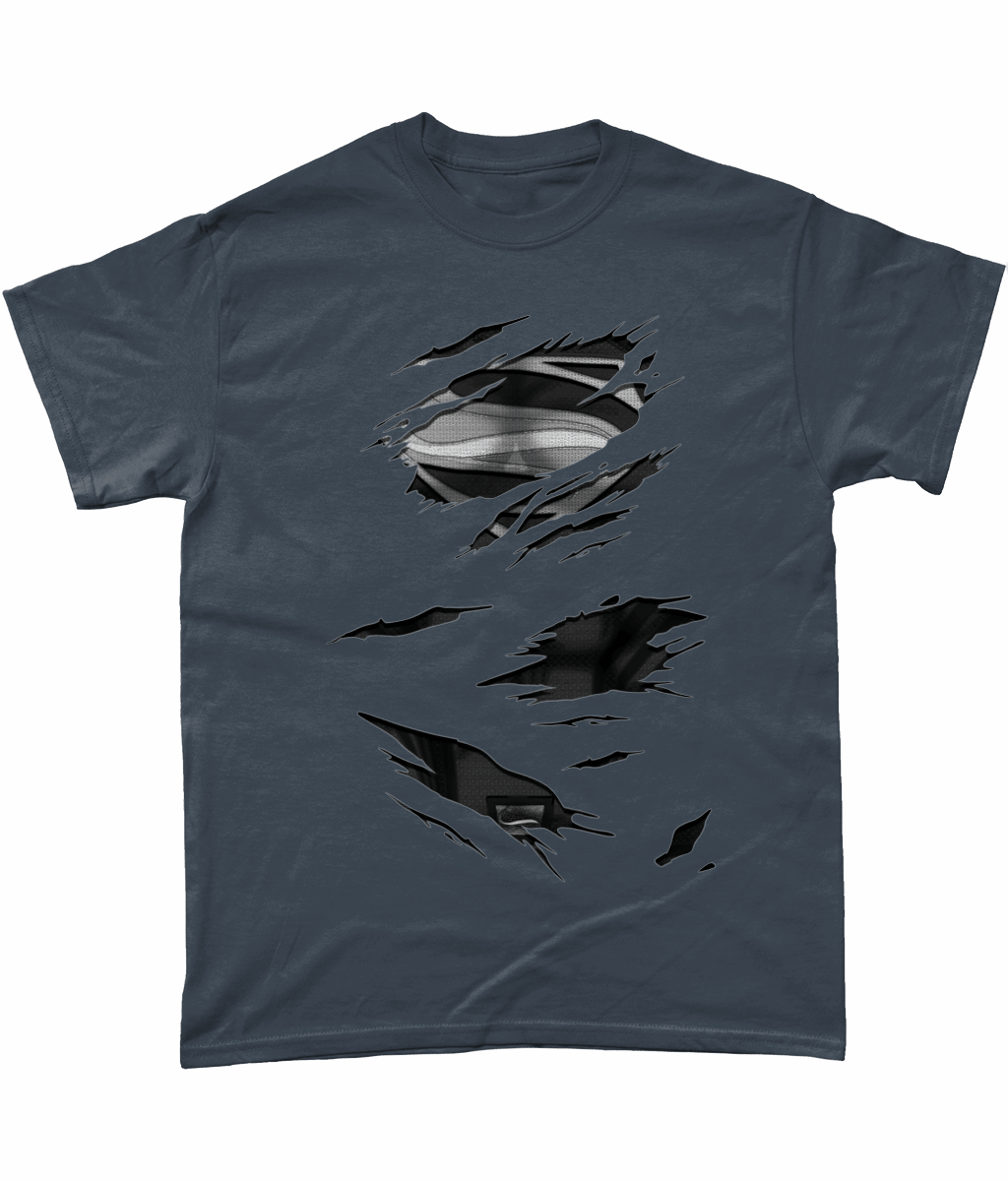 Black Suit Superman Torn T-Shirt - Novelt-ies