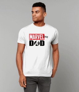 Marvel-ous Dad: White T-Shirt - Novelt-ies
