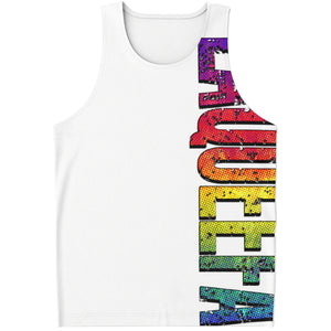 LaQueefa rainbow unisex premium white vest top