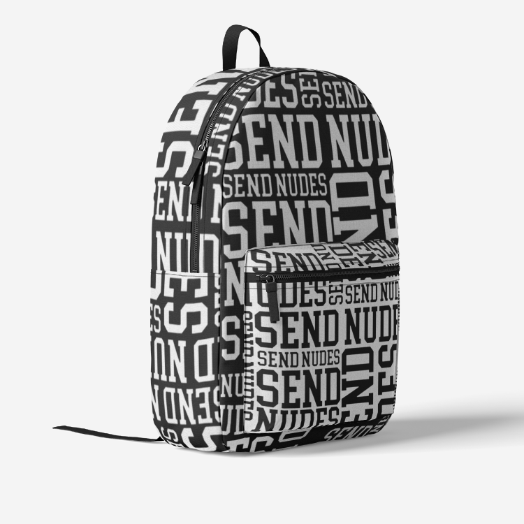 Send Nudes Retro Colorful Print Trendy Backpack