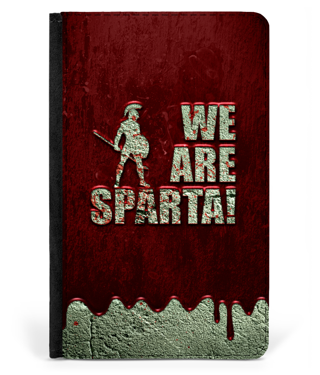 iPad 2/3/4 Faux Leather Flip Case Sparta! Blood Wall