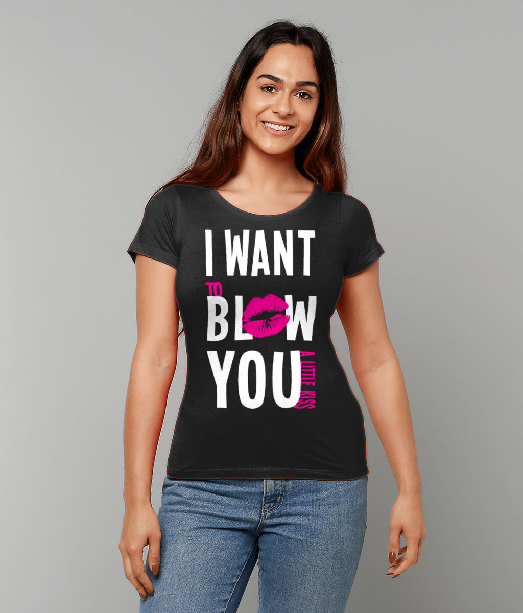Miss Penny, Women's fitted  blow you a kiss Tee