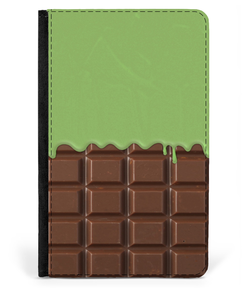 iPad 2/3/4 Faux Leather Flip Case Chocolate-Mint Green Sauce