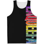 Load image into Gallery viewer, LaQueefa rainbow unisex premium blk vest top
