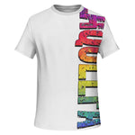 Load image into Gallery viewer, Amy LaQueefa rainbow/white PREMIUM t-shirt
