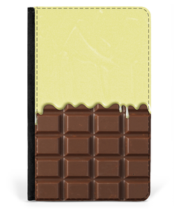 iPad 2/3/4 Faux Leather Flip Case Chocolate-White Sauce
