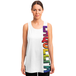 LaQueefa rainbow unisex premium white vest top