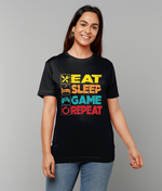 Load image into Gallery viewer, Eat, Sleep, Game, Repeat: Unisex Tee
