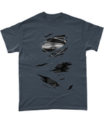 Load image into Gallery viewer, Black Suit Superman Torn T-Shirt
