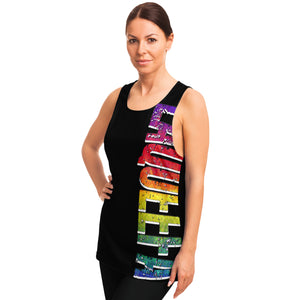 LaQueefa rainbow unisex premium blk vest top