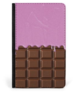 iPad 2/3/4 Faux Leather Flip Case Chocolate-Pink Sauce
